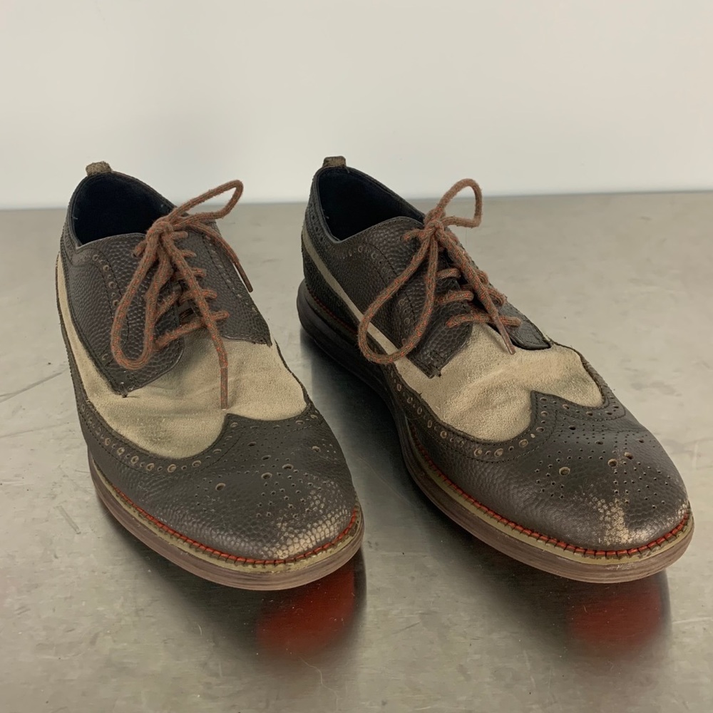 Cole Haan Grand OS Two Toned Wingtip Dress Shoes